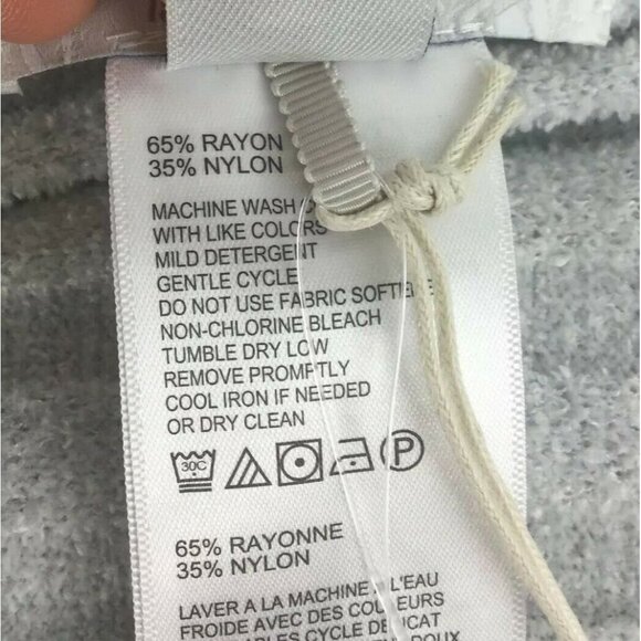 Tommy Bahama Open Front Gray Island Soft Waterfall Rib Cardigan Sweater L/XL NWT - Picture 6 of 7